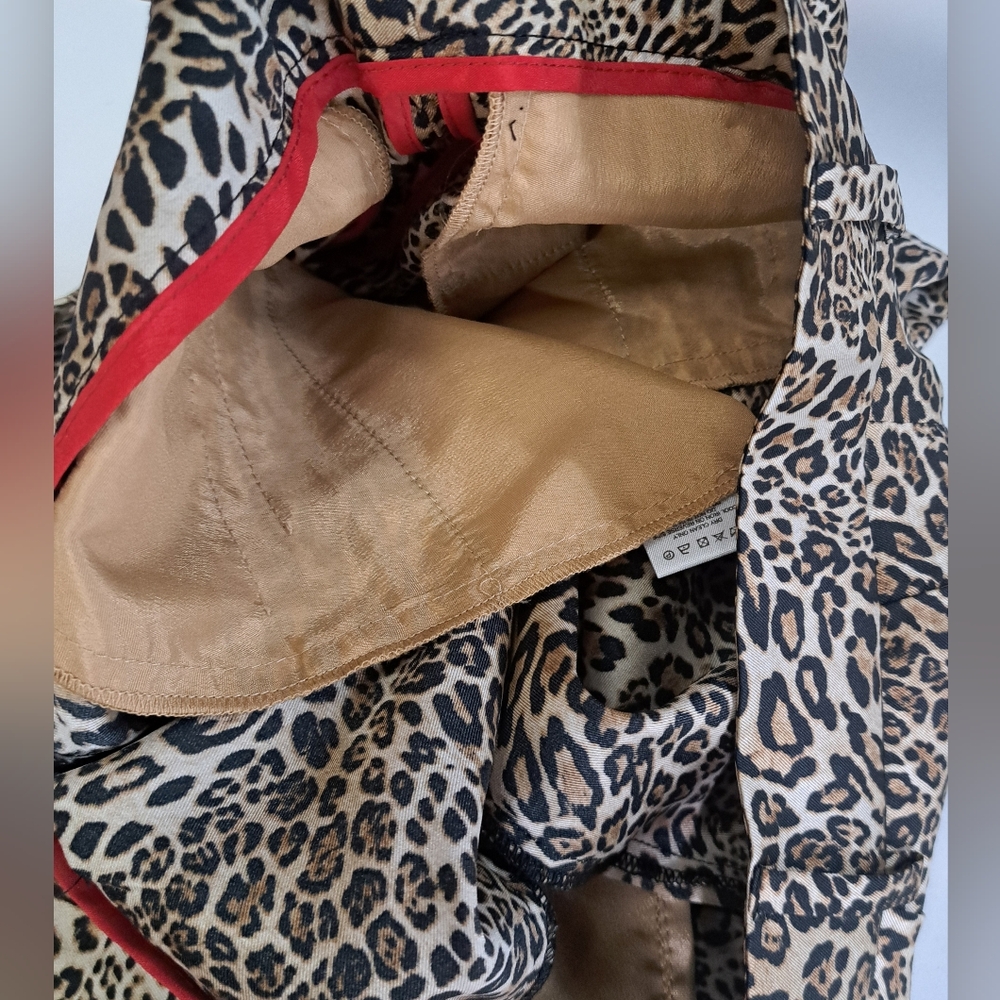 NWT Ronny Kobo Women's Micah Pants Leopard Medium Wide Leg Medium 29"W - Picture 8 of 13